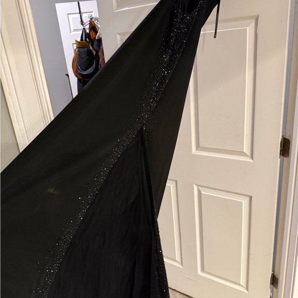 Dave & Johnny Black Dress with Beaded Accents